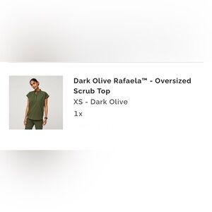 Figs Dark Olive Rafaela Top